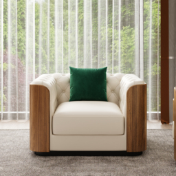 "Wovent 111"" Modern Faux Leather Tufted Sofa Living Room Set of 2" - thumbnail 8