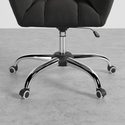 Modern Office Chair Upholstered Cotton & Linen Swivel Task Chair Height Adjustable - thumbnail 8