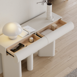 Humply 1210mm Modern Faux Leather Console Table with Storage Entryway Table - thumbnail 6