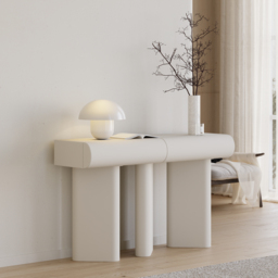 Humply 1210mm Modern Faux Leather Console Table with Storage Entryway Table - thumbnail 2