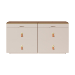 Glass 120 cm W Modern Champagne Dresser 6 Drawer Closet Island with Jewellery Display Storage - thumbnail 4