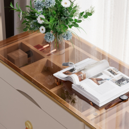 Glass 120 cm W Modern Champagne Dresser 6 Drawer Closet Island with Jewellery Display Storage - thumbnail 5