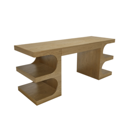 Natural Office Writing Desk  Desk with Drawer & Shelves Modern Office Furniture (1630mm) - thumbnail 7