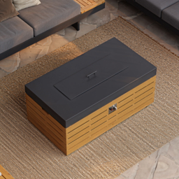 "Tevara 47"" 5-Piece Modular Teak Outdoor Sofa Set with Smokeless Fire Pit for 6 People" - thumbnail 5