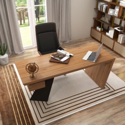 Cabstract Modern Vintage Distressed Office Desk Writing Desk with Drawer Computer Desk (160 cm) - thumbnail 8