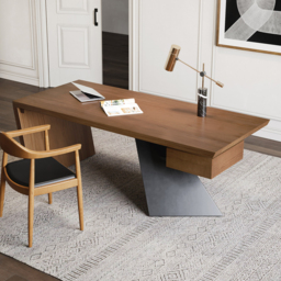 Cabstract Modern Vintage Distressed Office Desk Writing Desk with Drawer Computer Desk (160 cm) - thumbnail 4