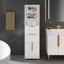 Aro 149 cm Freestanding Bathroom Storage Cabinet with Shelves, Drawers & Doors