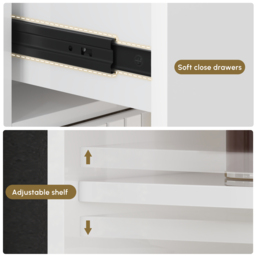 Aro 149 cm Freestanding Bathroom Storage Cabinet with Shelves, Drawers & Doors - thumbnail 7