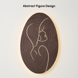 80cm Illuminated Abstract Figure Wall Art with Warm LED Backlight, Textured Wall Decor - thumbnail 8