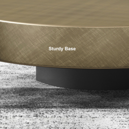 Modern Gold & Black 2-Piece Round Nesting Coffee Table Set with Tempered Glass Top - thumbnail 8