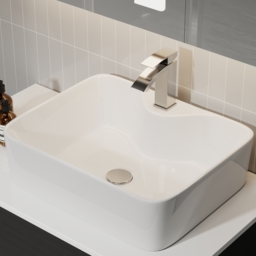 80 cm Black & White Floating Bathroom Vanity Faux Marble Top Ceramic Countertop Basin - thumbnail 6