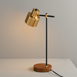 Modern Table Lamp with Wireless Charger USB 1-Light Desktop Touch Lamp in Black & Gold - thumbnail 7