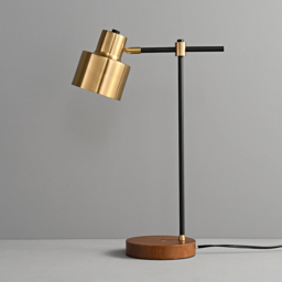 Modern Table Lamp with Wireless Charger USB 1-Light Desktop Touch Lamp in Black & Gold - thumbnail 8