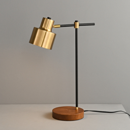 Modern Table Lamp with Wireless Charger USB 1-Light Desktop Touch Lamp in Black & Gold - thumbnail 6
