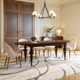 2000mm-2400mm Mid-Century Oval Extendable Dining Table Walnut Seats 6-10 People - thumbnail 4