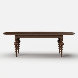 2000mm-2400mm Mid-Century Oval Extendable Dining Table Walnut Seats 6-10 People - thumbnail 8