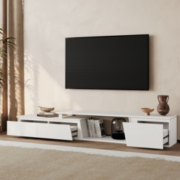 Fero Mid-Century Extendable TV Stand & Block Coffee Table Set - thumbnail 3