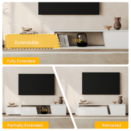 Fero Mid-Century Extendable TV Stand & Block Coffee Table Set - thumbnail 8