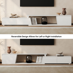 Fero Mid-Century Extendable TV Stand & Block Coffee Table Set - thumbnail 7