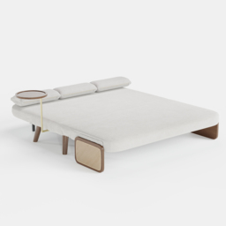 Mid-Century Modern Rattan Daybed Sofa Bed Convertible Sleeper Lounge Chair Folding - thumbnail 7