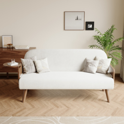 Mid-Century Modern Rattan Daybed Sofa Bed Convertible Sleeper Lounge Chair Folding - thumbnail 3