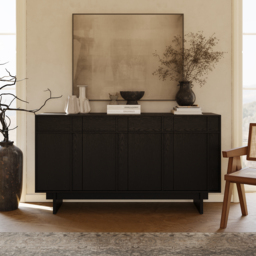 1530mm Mid Century Modern Sideboard Wooden Buffet with Storage - thumbnail 4