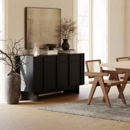 1530mm Mid Century Modern Sideboard Wooden Buffet with Storage - thumbnail 3