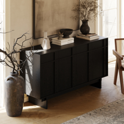 1530mm Mid Century Modern Sideboard Wooden Buffet with Storage