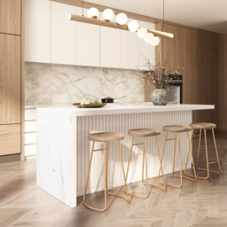 180 cm Large White Kitchen Island with Storage Kitchen Cabinet Marble Veneered Top - thumbnail 1