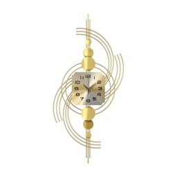 1000mm 3D Modern Metal Oversized Wall Clock with Golden Geometric Frame for Living Room - thumbnail 6