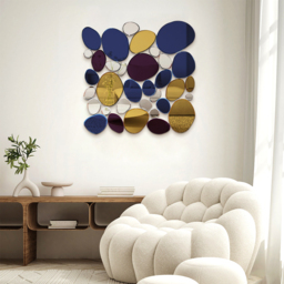 800mm Large Abstract Irregular Colorful Pebble Wall Mirror Decor Art Living Room Bedroom