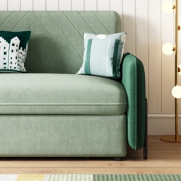 135 cm Full Sleeper Sofa Green Upholstered Convertible Sofa Bed - thumbnail 8