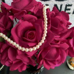 Modern Rose Artificial Flowers Elegant Artificial Rose Bouquet in Black Vase - thumbnail 9