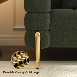 Axial 3-Piece Sofa Set of Chaise Sofa with Ottomans & Accent Chair - thumbnail 8