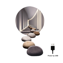 1000mm LED Acrylic Modern Abstract Stone Corridor Wall Art Decor Living Room Bedroom - thumbnail 8