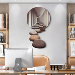1000mm LED Acrylic Modern Abstract Stone Corridor Wall Art Decor Living Room Bedroom - thumbnail 4