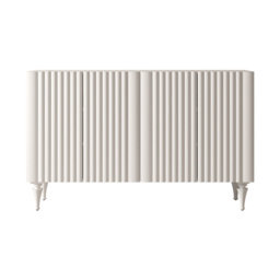 1500mm Modern White Sideboard Buffet with Doors Carved Credenza Adjustable Shelves - thumbnail 7