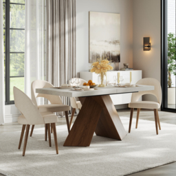"Dining Set 63""-79"" Extendable Wood Dining Table with 4 Chairs" - thumbnail 5