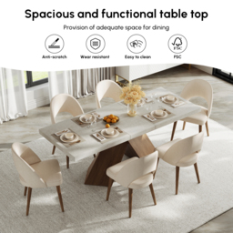 "Dining Set 63""-79"" Extendable Wood Dining Table with 4 Chairs" - thumbnail 9