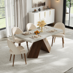 "Dining Set 63""-79"" Extendable Wood Dining Table with 4 Chairs" - thumbnail 7