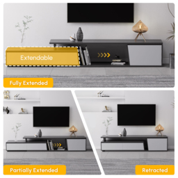 Fero Mid-Century Extendable TV Stand & Block Coffee Table Set - thumbnail 7