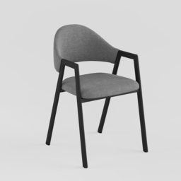 Set of 6 Linen Dining Chair Upholstered Curved Back Modern Grey Dining Room Chairs - thumbnail 9