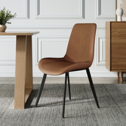 Linesly Mid-Century Dining Chairs PU Leather Upholstered Set of 2 Dining Room Chairs - thumbnail 7