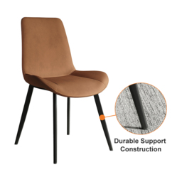 Linesly Mid-Century Dining Chairs PU Leather Upholstered Set of 2 Dining Room Chairs - thumbnail 5