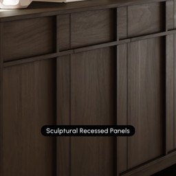 Panvyr Mid-Century 152cm Smoky Brown Wood Sideboard with Storage & Adjustable Shelves - thumbnail 8