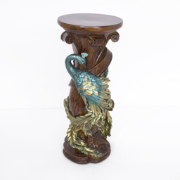825mm Rustic Resin Peacock Plant Stand Indoor Multi-Colored Freestanding Planter - thumbnail 8