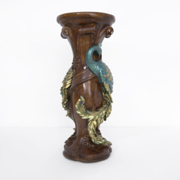 825mm Rustic Resin Peacock Plant Stand Indoor Multi-Colored Freestanding Planter - thumbnail 9