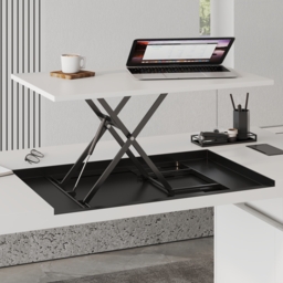 L Shaped Executive Office Desk Standing Desktop with Side Cabinet and lifter Desktop Right Hand(1815mm) - thumbnail 8