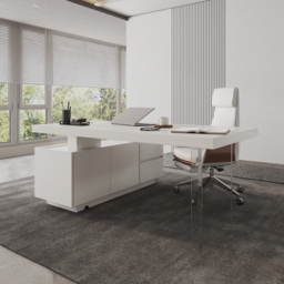 L Shaped Executive Office Desk Standing Desktop with Side Cabinet and lifter Desktop Right Hand(1815mm) - thumbnail 4