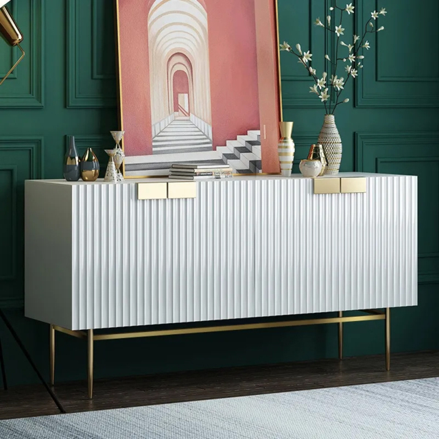 Twixer 1500mm White Sideboard Buffet with Doors Accent Cabinet with Storage 4 doors - image 1